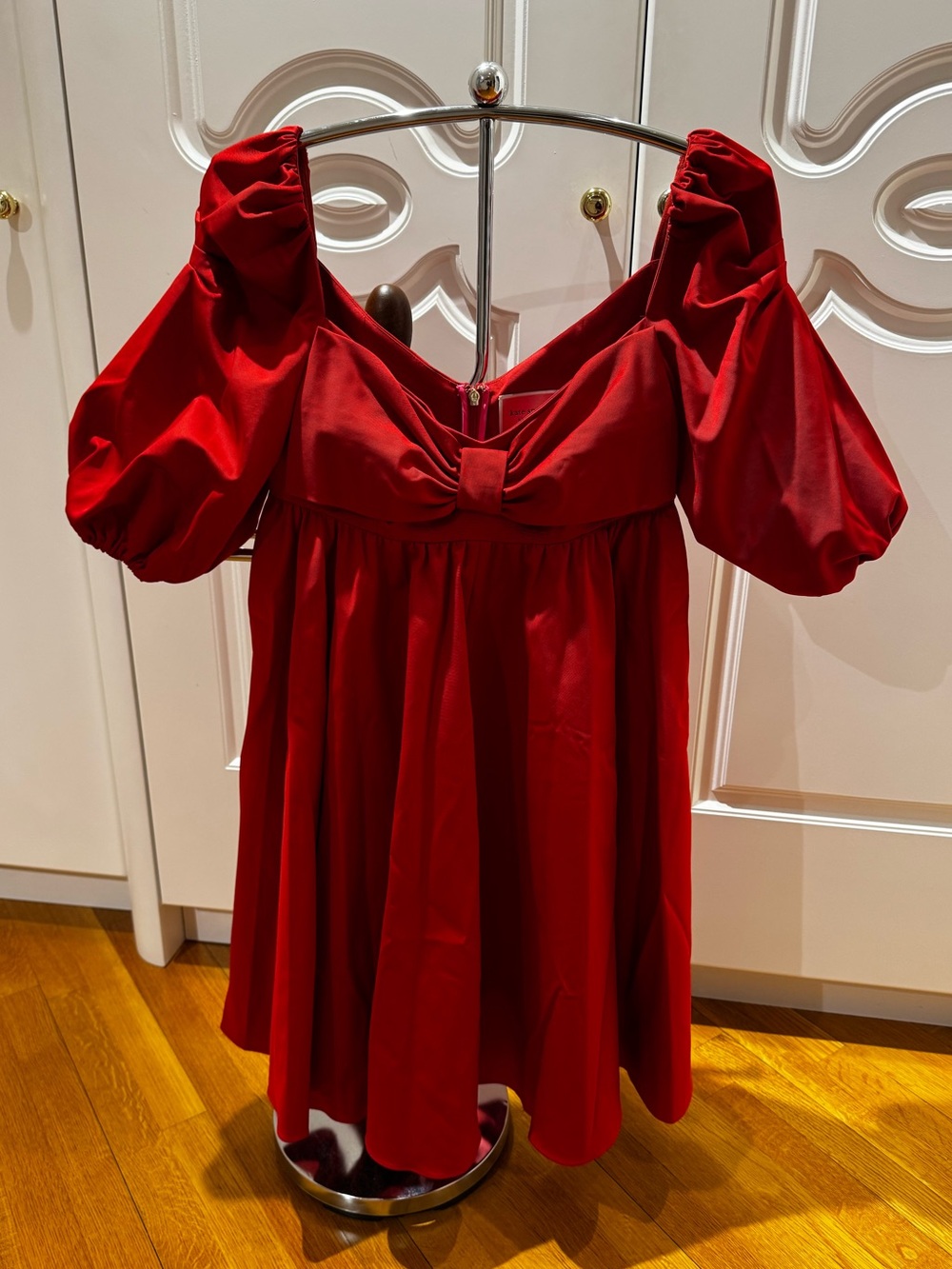 Red Puff-Sleeve Mini Dress - Kate Spade size 10